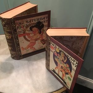 Set of vintage designed storage books